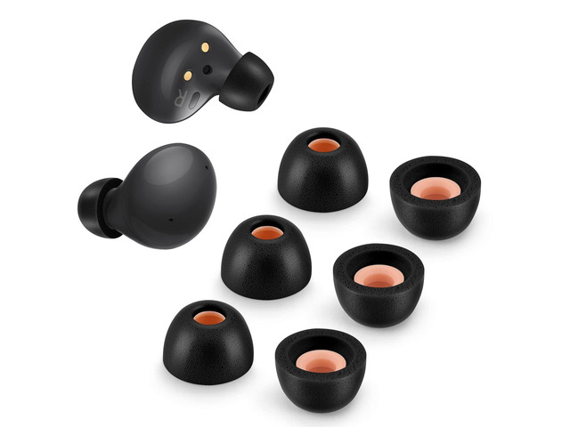 Memory Foam Tips for Samsung Galaxy Buds 2 / Plus/Beats Studio Buds, No Silicone Eartips Pain, Anti-Slip Replacement Ear Tips, Fit in The Charging...