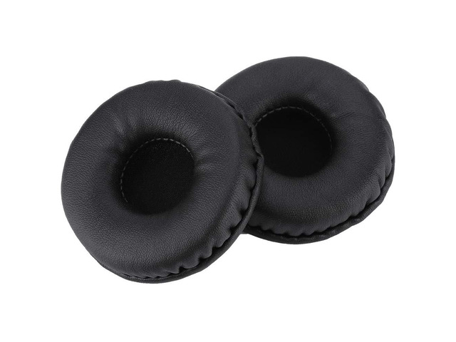 1 Pair 70mm Universal Replacement Earpads for Headphones, Soft Foam Ear Cushion Headset Cover Case, Black