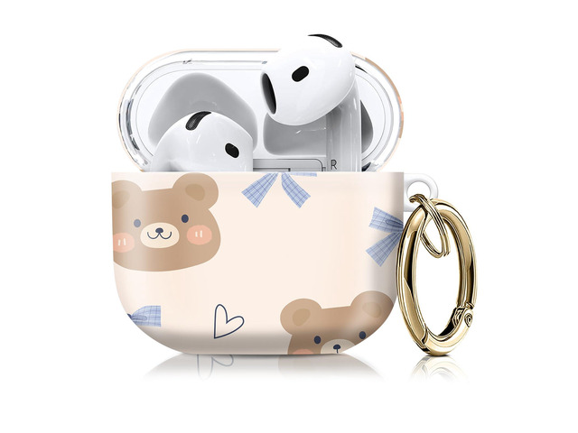 Compatible with AirPod 4th Gen Case with Keychain, Shockproof Protective Cover for Wireless Earbuds - Lightweight & Durable Design for Women Men...