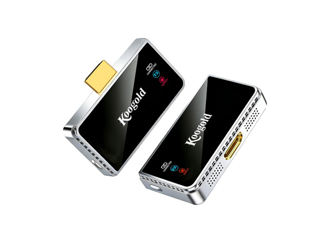 Wireless HDMI Transmitter and Receiver, Plug and Play Extender Kit Wirelessly transmit video and audio to compatible displays with plug-and-play...
