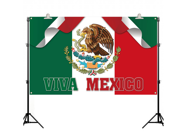 Viva Mexico Backdrop Banner Dia De La Independencia Mexican Independence Day Party Photography Background Wall Decoration