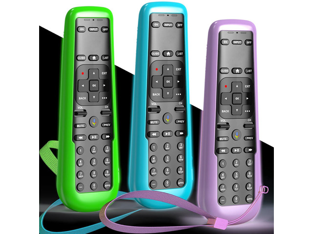 3PACK Case for DirecTV Remote, Cover for AT & T TV Now Receiver C71KW / RC82V Voice Remote Control Skin Sleeve Purple Blue Green