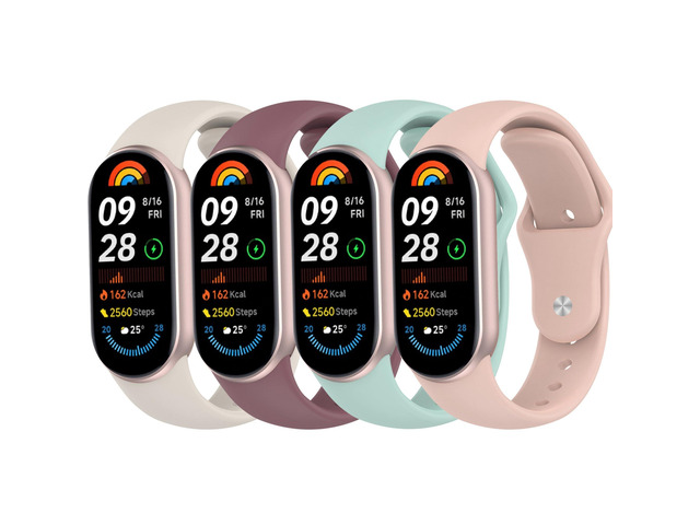 4 Pack Sport Bands Compatible with Xiaomi Smart Band 10, Waterproof Strap Replacement for Xiaomi Smart Band 9/8, Mi Band 9/Mi Band 8