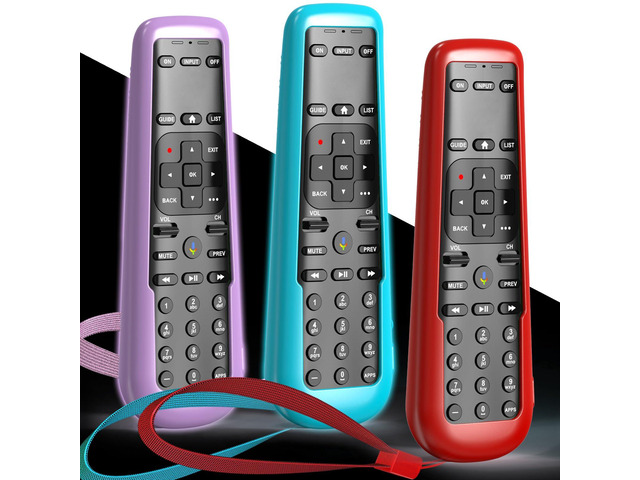 3PACK Case for DirecTV Remote, Cover for AT & T TV Now Receiver C71KW / RC82V Voice Remote Control Skin Sleeve Purple Blue Red