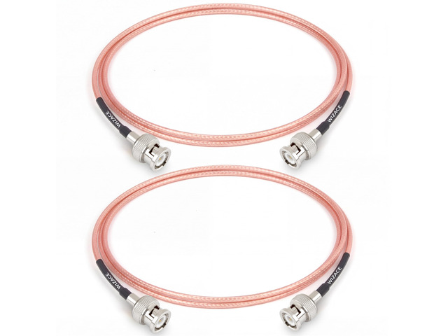 3ft BNC Male to Male Cable 2PCS, RG316 Low Loss BNC Male to Male Extension Coax Cable for Antenna Analyzer, CB Radio, Security CCTV Camera