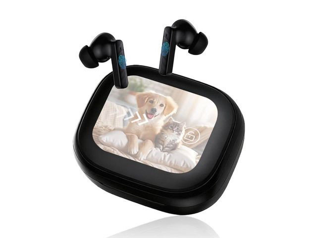 Wireless Earbuds with Touch Screen, Bluetooth 5.4 Headphones, ANC Noise Cancelling, 60H HiFi Stereo Bluetooth Ear Buds with 5 EQ Modes, for...