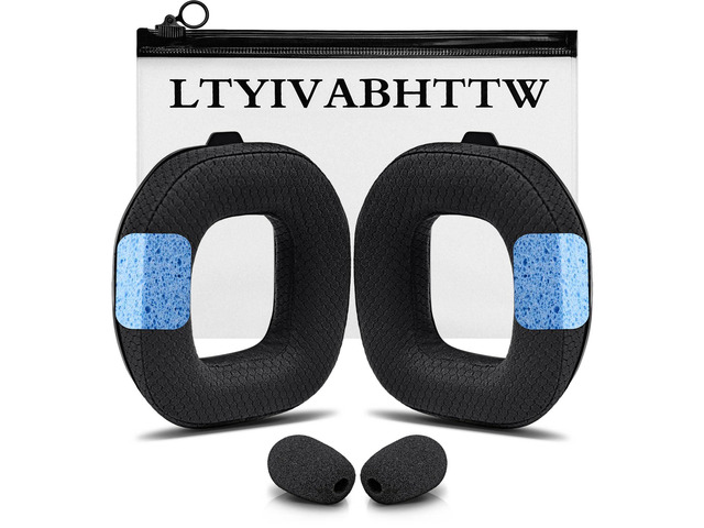 A50 Replacement Earpads for Astro A50 Gen 4, Gen 5 and A50X Only, Breathable Mesh Fabric, Made by, Thicker Memory Foam, Improved Durability, Black