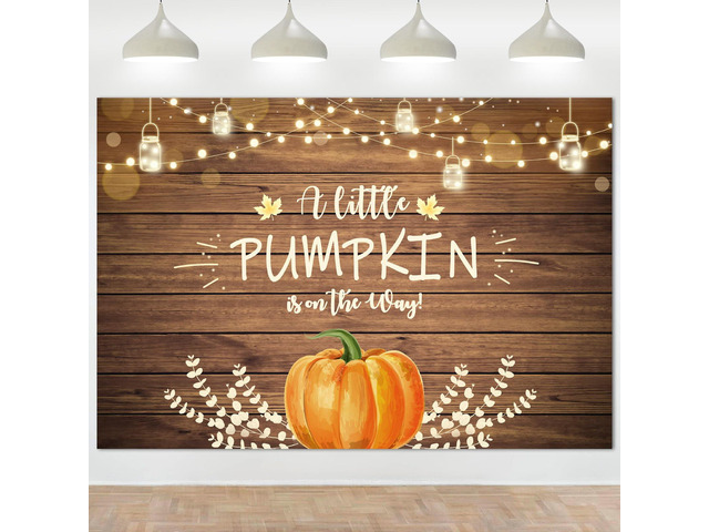 Fall Little Pumpkin Baby Shower Backdrop Baby Shower Decorations 8x6 ft A Little Pumpkin is on The Way Background