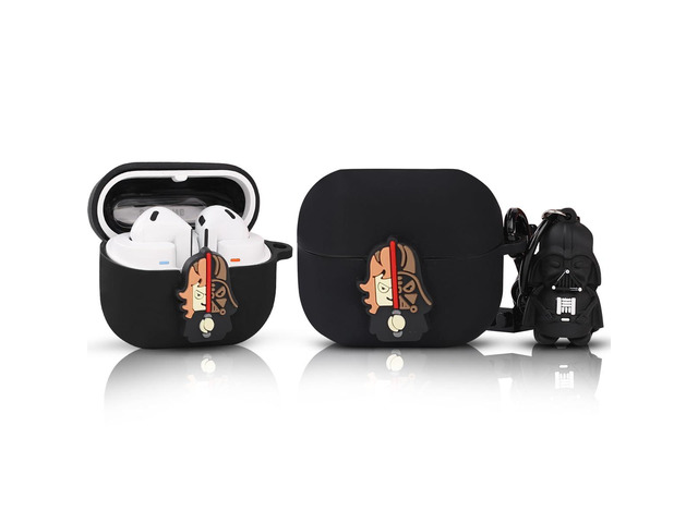 Case for Samsung Galaxy Buds 3 and for Galaxy Buds 3 Pro Earbuds with Doll and Carabiner, Silicone Charging Shockproof Protective Cover with...
