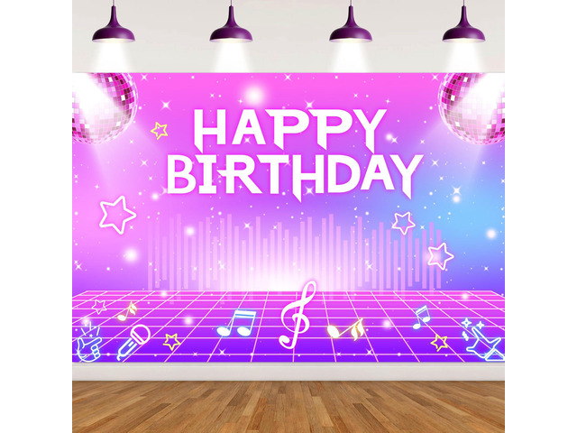 Kpop Hunters Birthday Party Decorations Backdrop Banner, Music Themed Singer Backdrop Photography Background for Birthday Party Favors Supplies- 3...