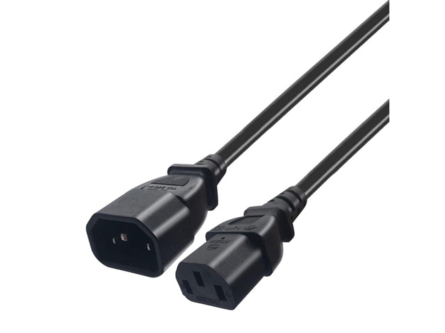 2m IEC320 C14 to C13 Power Cord 3×0.75mm² Server PDU Cable PVC sheath, oxygen free copper core, fit server rack, UPS, PC and office devices
