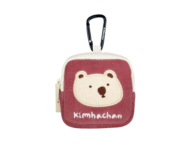 [] Kim Ha Chan Corduroy Airpods/Buds Keyring Earphones Case