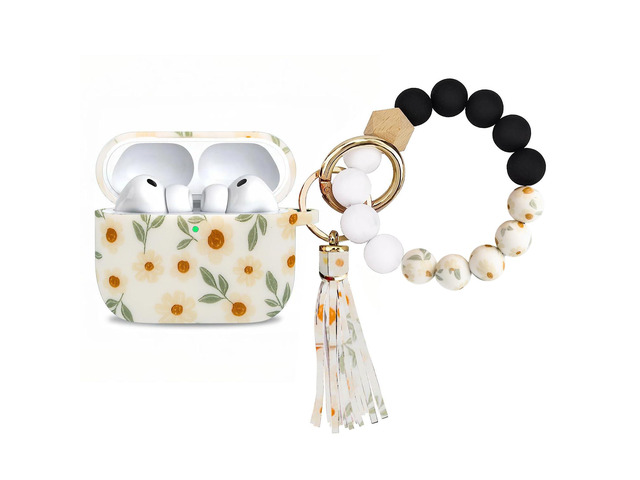 AirPods Pro 3 Case (2025), Shockproof Soft Silicone Case Cover Compatible with Apple Airpods Pro3 Case, Cute Skin Cover with Bracelet Lanyard and...
