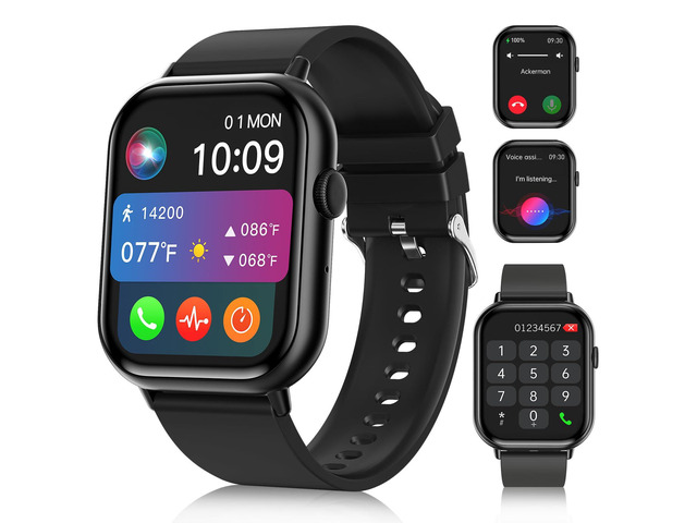 Smart Watches for Men Women, Fitness Tracker (Answer/Make Call) 2.01' HD Touchscreen, 120+ Sport Modes, IP67 Waterproof, 7-Day Battery,...