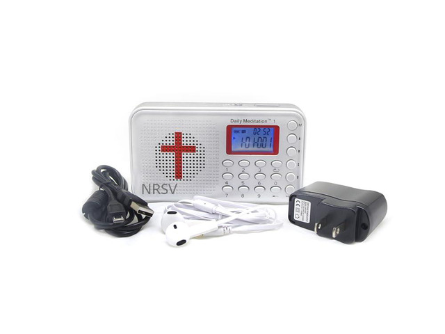 NRSV Dramatized Audio Bible Player New Revised Standard Version, Electronic Talking Bible, Includes Charger and Earphone, Portable, Listen...