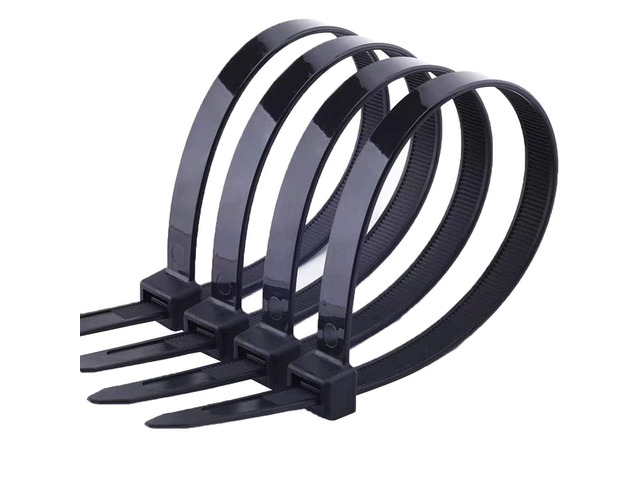 Zip Ties Heavy Duty 16inch 100 Pack, ECRAB Industrial Large Zip Cable Ties 175 Pounds Strong Nylon Self-Locking Outdoor Wire Ties Wraps - Black