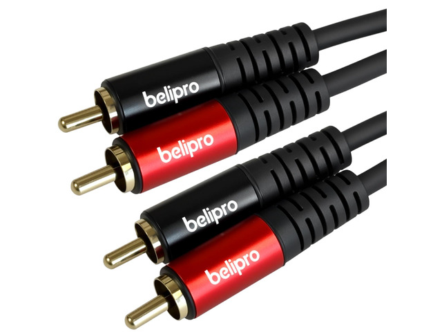 2RCA to 2RCA Cable 16Ft Gold-Plated 2 RCA Plugs to 2 RCA Plugs Stereo Audio Cable Suitable for Home theaters, high-Definition TVs, Speaker, and...