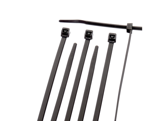 7-Inch Zip Ties - Indoor/Outdoor Cable Ties for Cord and Wire Management, No Tools Needed - Strong Nylon Cable Holders 7 IN, 100 Pack, Black