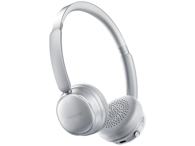 On-Ear Bluetooth Headphones with ANC, 100H Playback, Dual Link, Lightweight Build for Home, Office, and Travel, Wireless Headset with Protein...