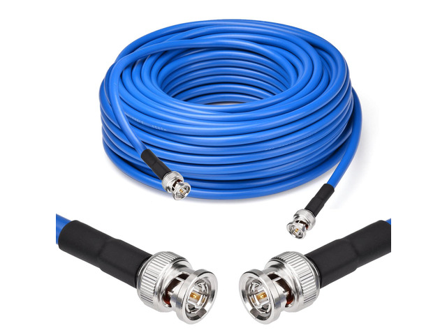12G SDI Cable 75FT BNC Male to Male Video Coaxial Cable RG6 Coaxial Cable 75 Ohm Ultra Low Loss for 8K 4K 6G-SDI 3G Video Security Camera SDI...