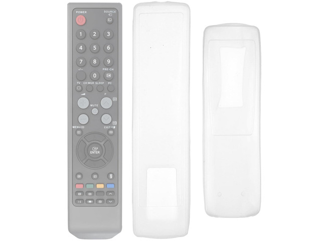 3-Pack Clear Silicone Remote Control Protective Covers Waterproof Sleeves for TV and Air Conditioner Remotes, Universal Stretchy Protection Case...