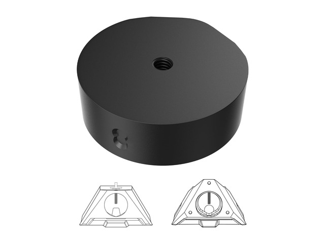 Starlink Mini Tripod Adapter, 1/4'-20 Aluminum Mount Adapter for all Starlink Mini models, works with tripod, clamp, ball mount, for RV travel,...