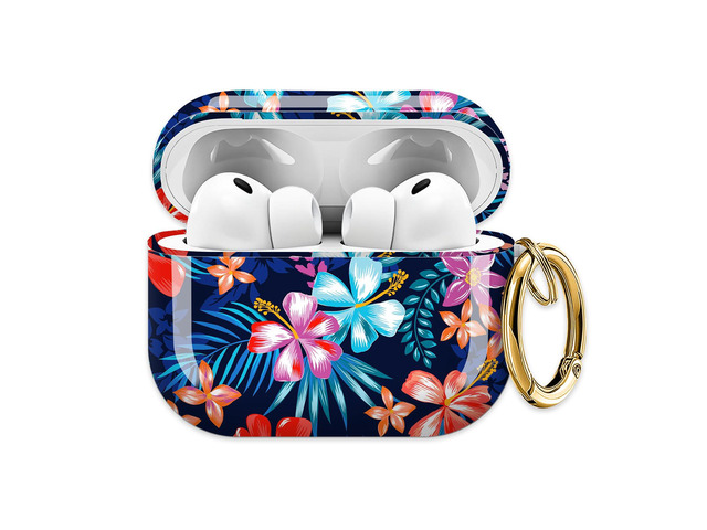 for AirPods Pro 3 Case (2025)Cute Cover Compatible with AirPod Pro 3rd Generation with Rose Gold Keychain Headphone Cases for Women(Colorful Flowers)