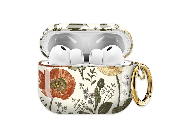 for AirPods Pro 3 Case (2025)Cute Cover Compatible with AirPod Pro 3rd Generation with Rose Gold Keychain Headphone Cases for Women(Flowers and...