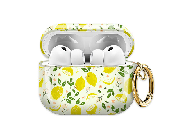 for AirPods Pro 3 Case (2025)Cute Cover Compatible with AirPod Pro 3rd Generation with Rose Gold Keychain Headphone Cases for Women(Lovely Lemon)