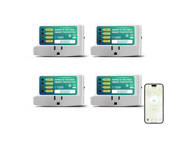 WiFi Smart Plug, Single Outlet Surge Voltage Protector with Light Indicator, APP Control, Energy Monitoring, 125V/1875W, FCC Listed, Wall Mount...