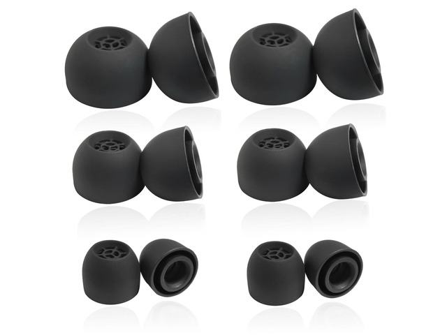 Silicone Replacement Earbuds Tips for Sennheiser IE900 IE600 IE300 IE200 6 Pairs L/M/S, Noise Isolating, Secure Fit, Soft Silicone Tips for...