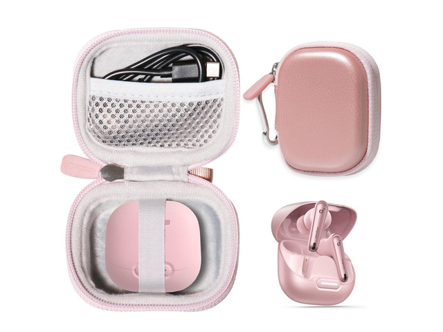 Case for soundcore by Anker Liberty 4 NC Wireless Earbuds (Rose Gold)