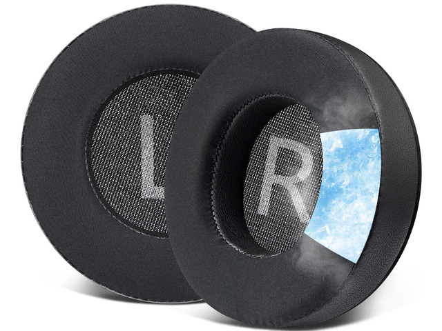 80mm Cooling Gel Earpads Replacement for AKG Pro Audio K175 Headphones, Ear Pads Cushions with Ice Silk Fabric, Noise Isolation Foam - K175 CG Black