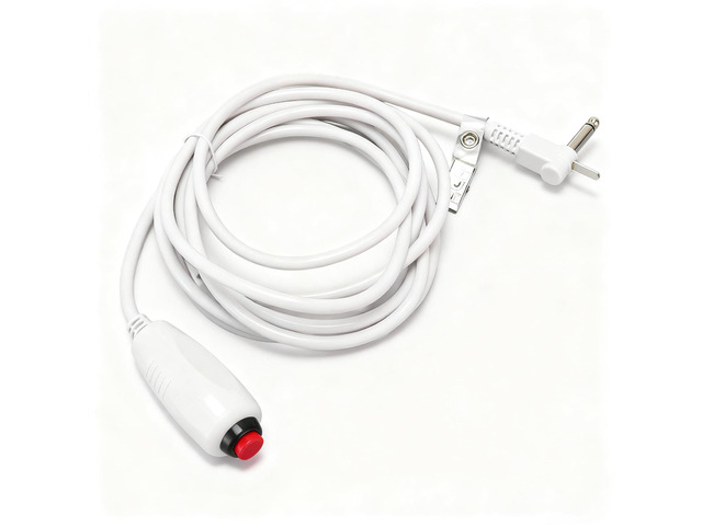 Push Cord Nurse Call Cord with Clip, 9.8ft Long Push Cord Cable with Bed Sheet Clip with Bed Sheet Clip for Nurse Station, 6.35mm Interface...