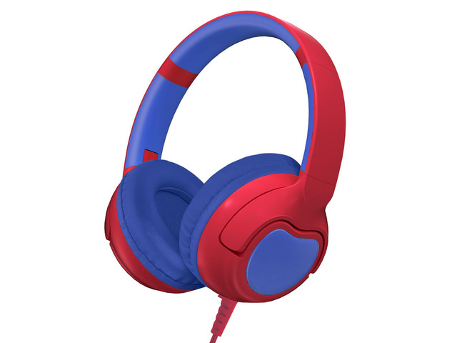 Wired Kids Headphones, Safe 85dB Volume Limit for Boys & Girls, Comfortable Earpads, Foldable Design for School, Tablets, and Travel-RED