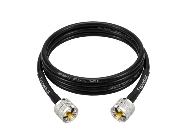 PL259 Cable 6ft CB Cable RG58 PL-259 UHF Male to Male Jumper 50 Ohm Coax for SWR Meter Ham Radio Antenna Tuner Amateur Radio, Antenna Analyzer