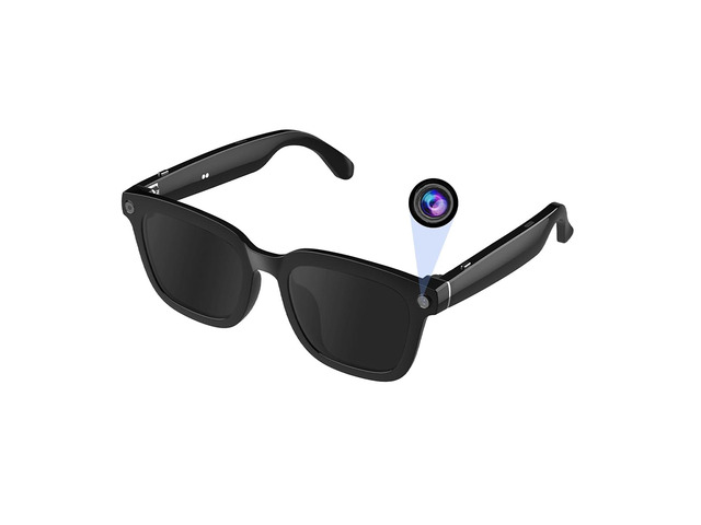 Camera Sunglasses for Cycling, 1080P HD Recording Glasses for Outdoor Sports, Hands-Free Video Glasses with Voice Control & UV Protection, App Live...