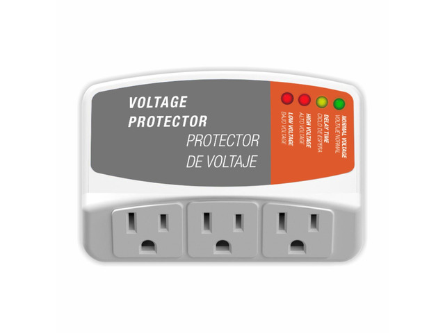 3 Outlet Refrigerator Surge Protector, 1800W 120V/15A Wall Plug Over & Under Voltage Protection 3-Minute Delay UL94 Flame-Retardant CE...