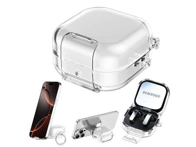 Case for Samsung Galaxy Buds 4 & Galaxy Buds 4 Pro (2026), Case Compatible with Samsung Buds 4 / Buds 4 Pro, Clear Earbud Cover with Integrated...