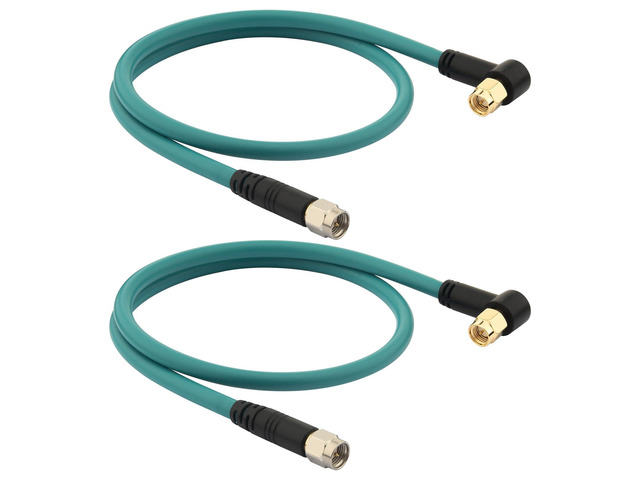 20 Inch 2-Pack SMA Male to Male RG142 Coaxial Cable Jumper 50 Ohm Double-Shielded & Molded for Durability 50cm SMA Cable for VNA, SWR Meter,...