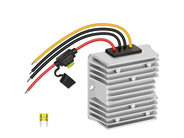 DC-DC 36V/48V to 12V 20A 240W Golf Cart Step-Down Converter,Voltage Regulator, Reducer, Waterproof Transformer with Fuse