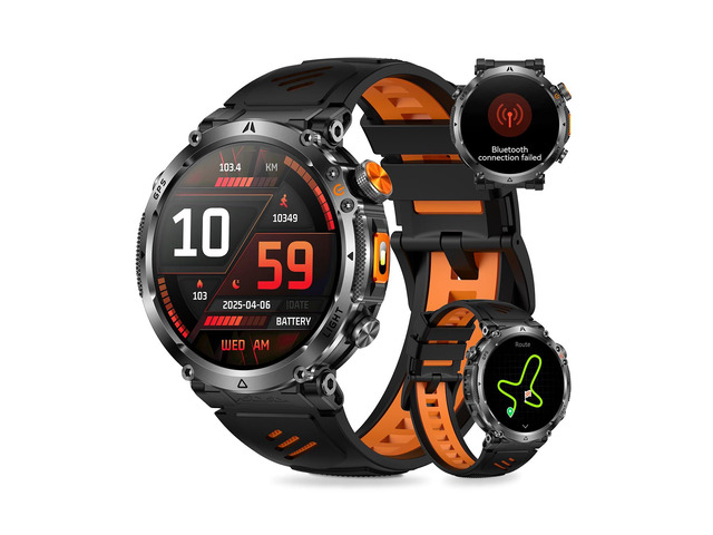 Military Smartwatch for Men with GPS, 850nAh, 1.7-Inch HD Outdoor Watch 3ATM Waterproof, Answer/Make Call, with LED Flashlight / 100+ Sports...