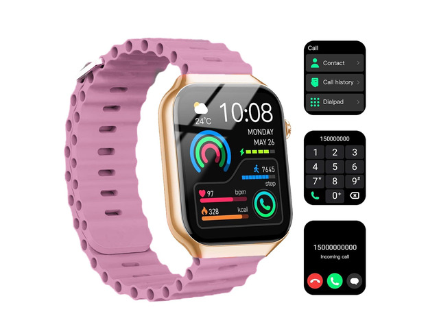 Smart Watch for Men Women, 2.09' AI Fitness Smartwatches with Calling/SMS, Heart Rate/Sleep/SpO2 Monitor, Pedometer, Dual Bands, 3 Games for...