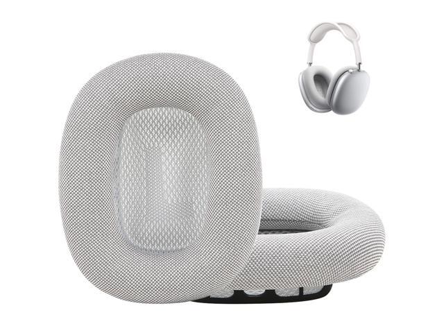 Replacement Ear Cushions for AirPods Max 1 Over-Ear Headphones,Mesh Fabric Covered Earpads with Memory Foam and Magnet (Silver)