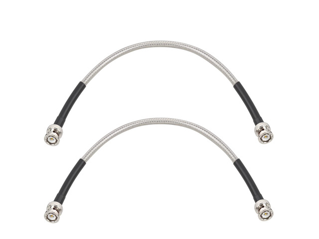 BNC Male to BNC Male Cable 1FT 2PCS, RG58 Coaxial Cable, Solid Copper Core, Double Shielded Low Loss RF Cable for CCTV, Video, Radio, Oscilloscope,...