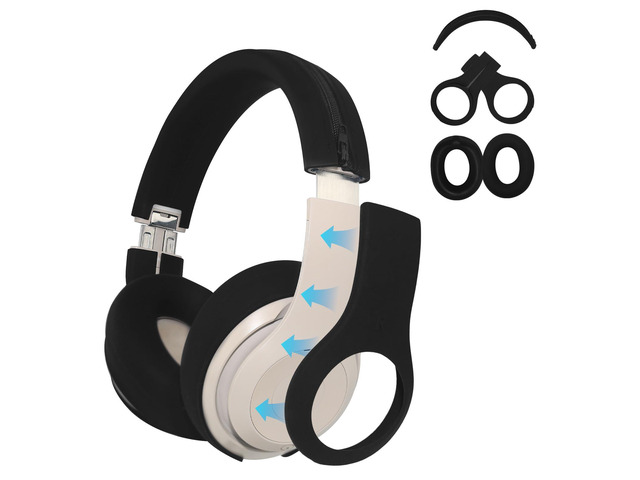 3-in-1 Silicone Sweat Covers for Beats Studio Pro Headphones Accessories with Ear Pad Covers & Zipper Headband Cover & Shell Covers, Sweatproof &...