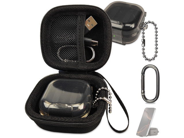 Case for Samsung Galaxy Buds 4 Pro/Galaxy Buds 4 Accessories Hard Carrying Case and Shockproof Protective Cover with Ball Ring and Metal...
