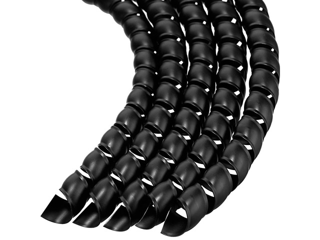 Dog and Cat Cord Protector 24.6 ft 10 mm Spiral Cable Wire Wrap from Pets No Chew Cat Proofing Cords 5 Pcs/Pack for TV Computer Ebike Electrical...