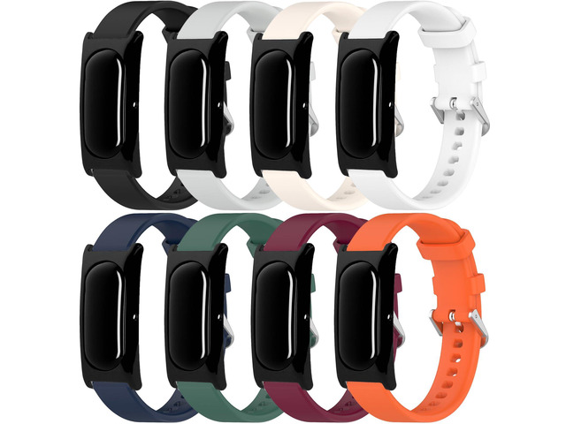 8-Pack Silicone Band for Fitbit Air, Soft Breathable Replacement Strap with Secure Buckle, Adjustable Sport Wristband for Google Fitbit Air Fitness...