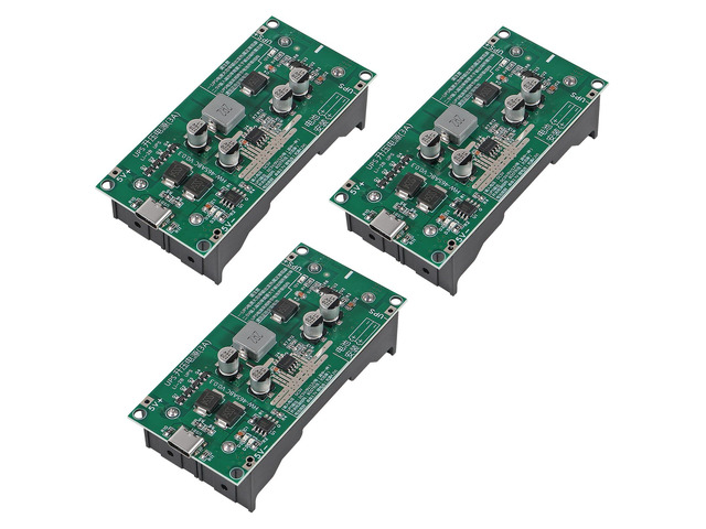 3pcs Type-C 15W 3A Fast Charge UPS Power Supply / 18650 Lithium Battery Charger Module DC-DC Step Up Booster Converter 5V 9V 12V 5V